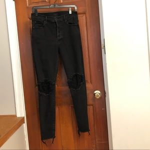 MOTHER super stunner ankle fray in baa baa